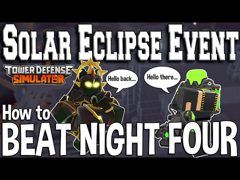 How to beat NIGHT FOUR - Toxic Gunner Strat (Solar Eclipse Event - Tower Defense Simulator - ROBLOX)