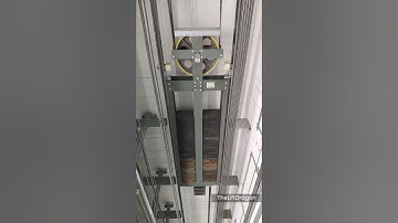 Fast 90s Schindler Lift - Shaft View from Motor Room