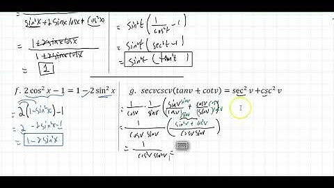 7.1 Trigonometric Identities