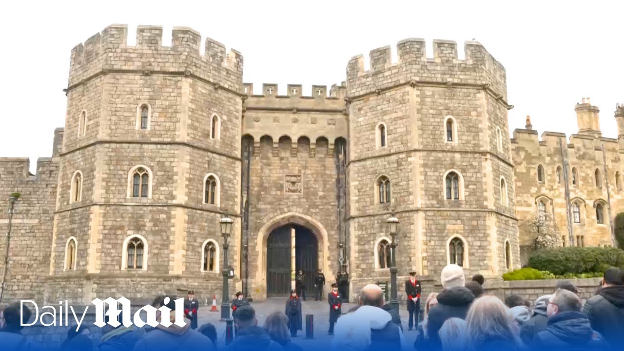 LIVE: View of Windsor Castle as Britain’s King Charles attends the Easter Sunday service
