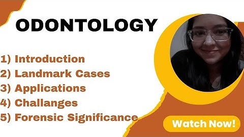 Forensic Odontology|| Odontology in Forensic Science|| BDS, UGC NET, Forensic Science 