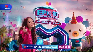 Lazada's 10th EPIC Birthday Sale from March 27-29