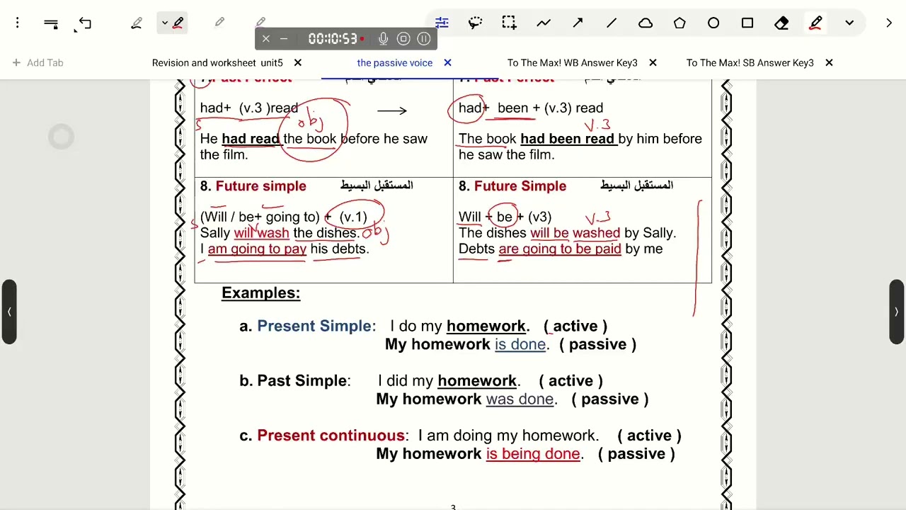 unit5 the passive voice/انجليزي الصف التاسع ف2/مدرسة سما عمان