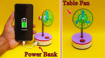 How To Make A Rechargeable Table Fan At Home | Homemade Table Fan & Power Bank | Power Bank| Fan DIY