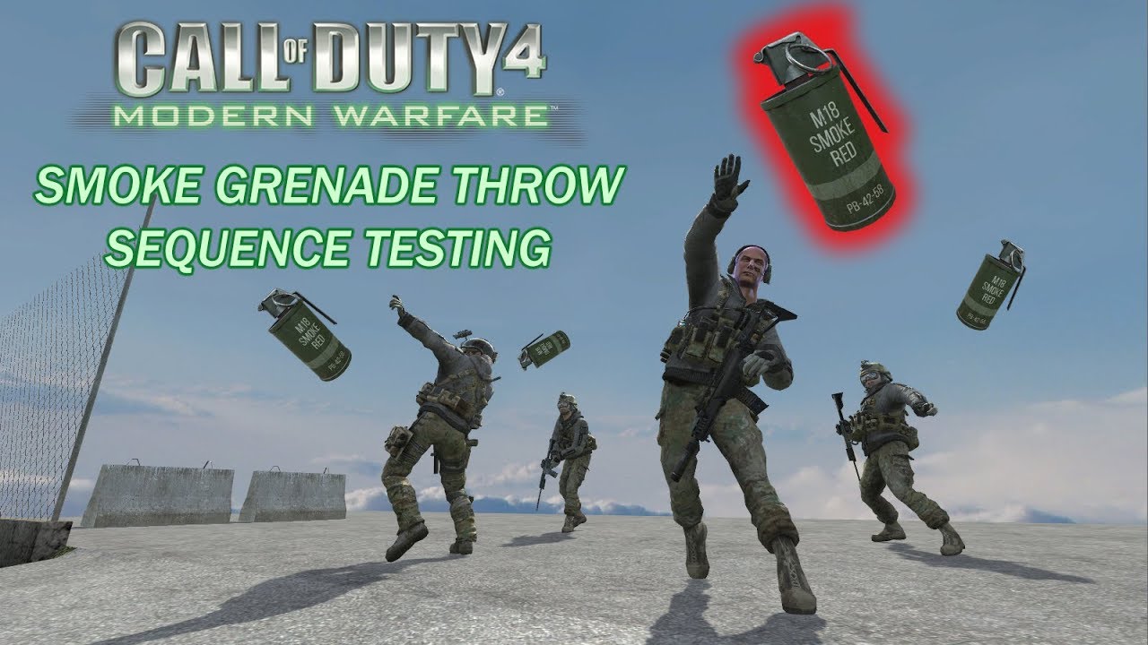 COD4: Smoke Grenade Throw Sequence [TEST]