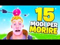 15 MODI ASSURDI PER MORIRE SU FORTNITE!! 😂 *DIVERTENTE*