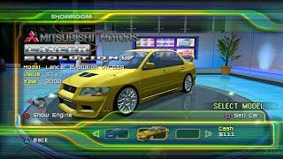 Street Racing Syndicate - All Cars List PS2 Gameplay HD (PCSX2)