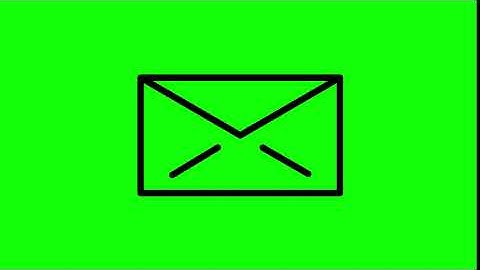 Animated Email Icon on Green Screen With Pop-up Sound