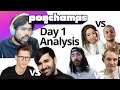 Hikaru's Pogchamps Day 1 Analysis | fuslie vs erobb221 | NateHill vs VoyBoy | moistCr1tikal vs hutch