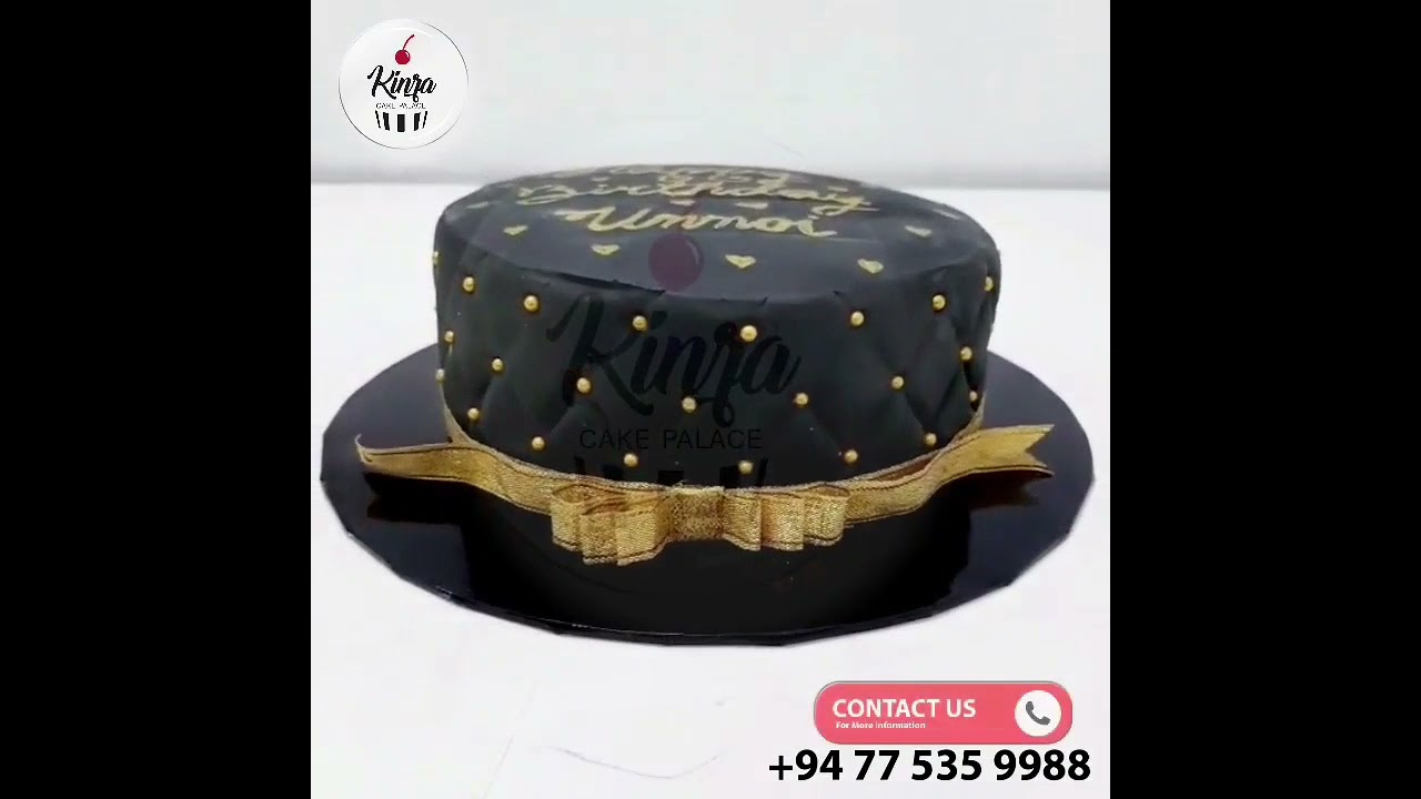 Black and gold cake - YouTube