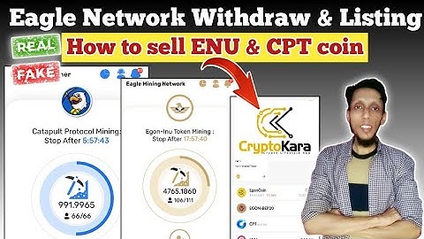 How To Sell ENU & CPT Coin | Eagle Network Withdrawal