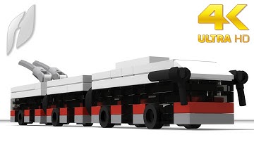How to Build Bi-articulated Trolleybus (Digital MOC - 4K)