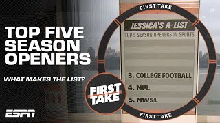 Debating the Top 5️⃣ season openers in sports | First Take