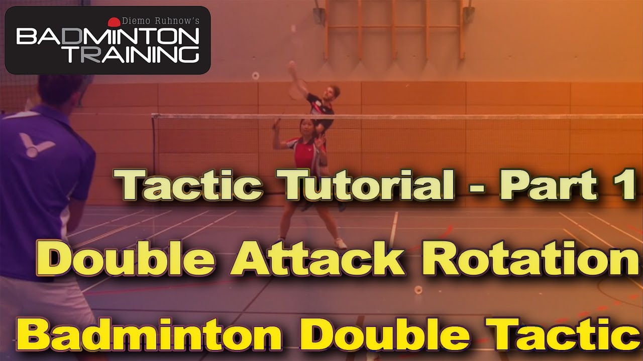 Badminton Double Rotation - Part 1 Tunnel (Badminton Doppeltaktik Doppelrotation 1)
