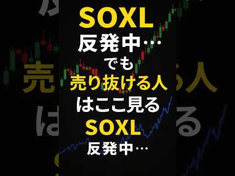SOXL反発中…でも“売り抜ける人”はここを見る #レバレッジetf #soxl