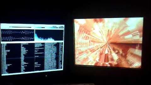 Foobar + Milkdrop (audio replaced)