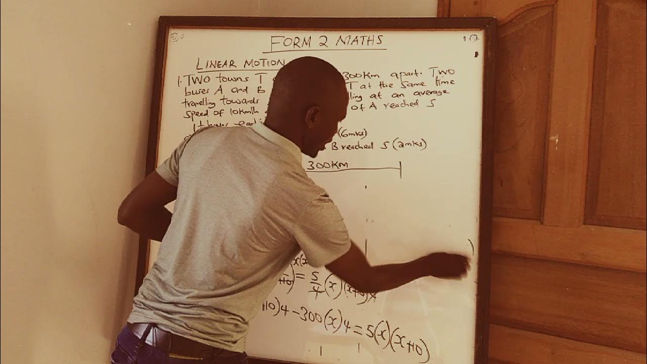 LINEAR MOTION. FORM 2 MATHEMATICS. - YouTube