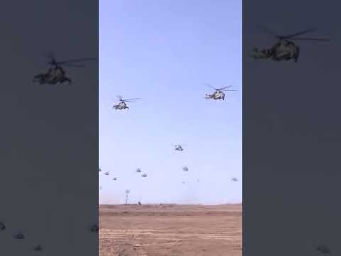 масса вертолётов в небе