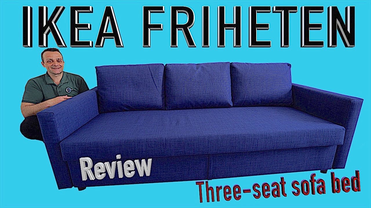 skræmt femte Settle Ikea FRIHETEN 3 seat sofa bed Review - YouTube