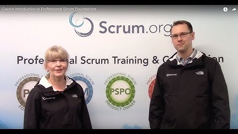 Course Introduction to Professional Scrum Foundations