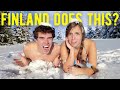 Finland traditions  sauna  snow lapland finland