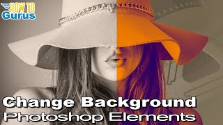 How to Adobe Photoshop Elements Change Background Tutorial screenshot 5