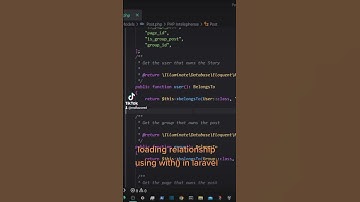 oading relationship using with()  in laravel #laravel #webdevelopment #development #tricks
