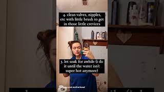 Washing & Sterilizing Some Pump Parts