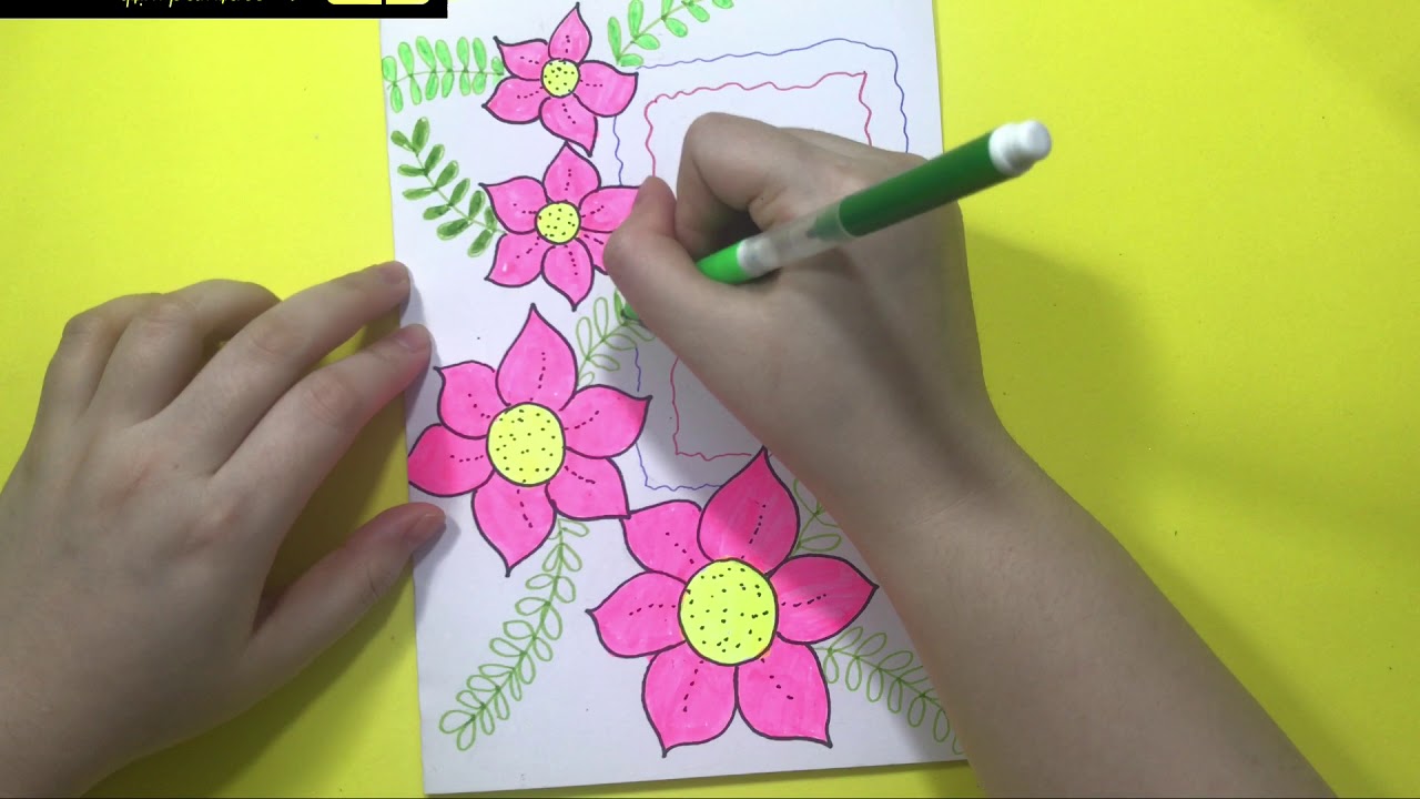 Cách Vẽ Thiệp Tặng Thầy Cô 20/11- How to draw a card?? - YouTube