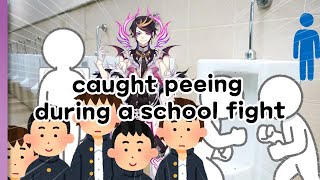 why shu was caught on camera peeing during a school fight 🧍‍♂️ | NIJISANJI EN Shu Yamino #shuclip