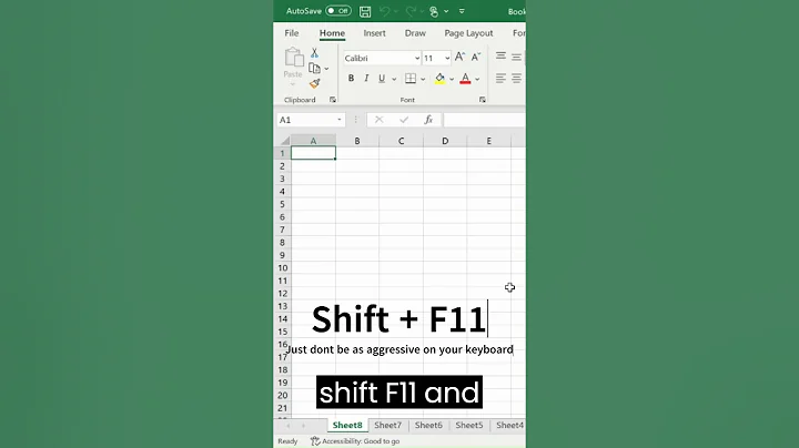 How to Insert a worksheet in a second in #microsoftexcel.  The FASTEST way of inserting a worksheet