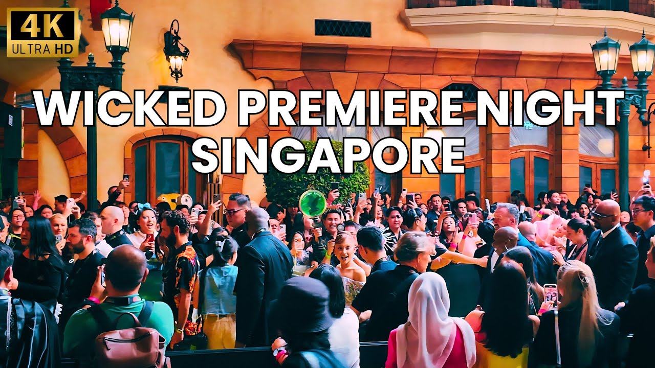 Wicked: For Good Singapore Premiere Night Crowd at Universal Studios [4K]