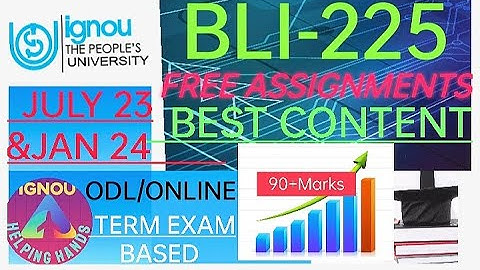 BLI 225 SOLVED ASSIGNMENT 2023-24 #BLI  225 IGNOU ASSIGNMENT JUN 23 JAN 24 #BLI 225 IGNOU #225 #BLIS
