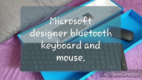 Unboxing of wireless Microsoft designer bluetooth keyboard and mouse.