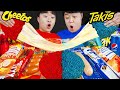 ENG SUB) ASMR MUKBANG FIRE Noodle & HOT DOG & CHEESE PIZZA & Tteokbokki EATING SOUND ! (BULDAK)