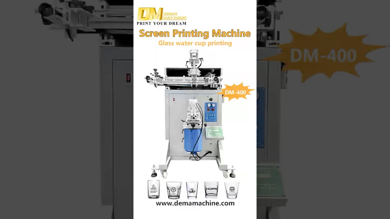 ✨DEMA Semi-Auto Screen Printing Machine for Small Glass Water Cup