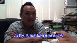 Atty  Lord Marapao mitubag sa mga tirada ni Atty Alicoy Lim Part 2