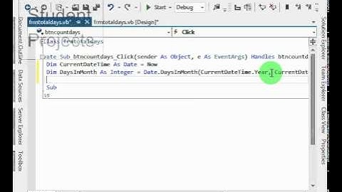 Display total Days in Current Month