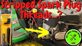 Restoring lawn mower spark plug threads with Sav-A-Thread by Helicoil