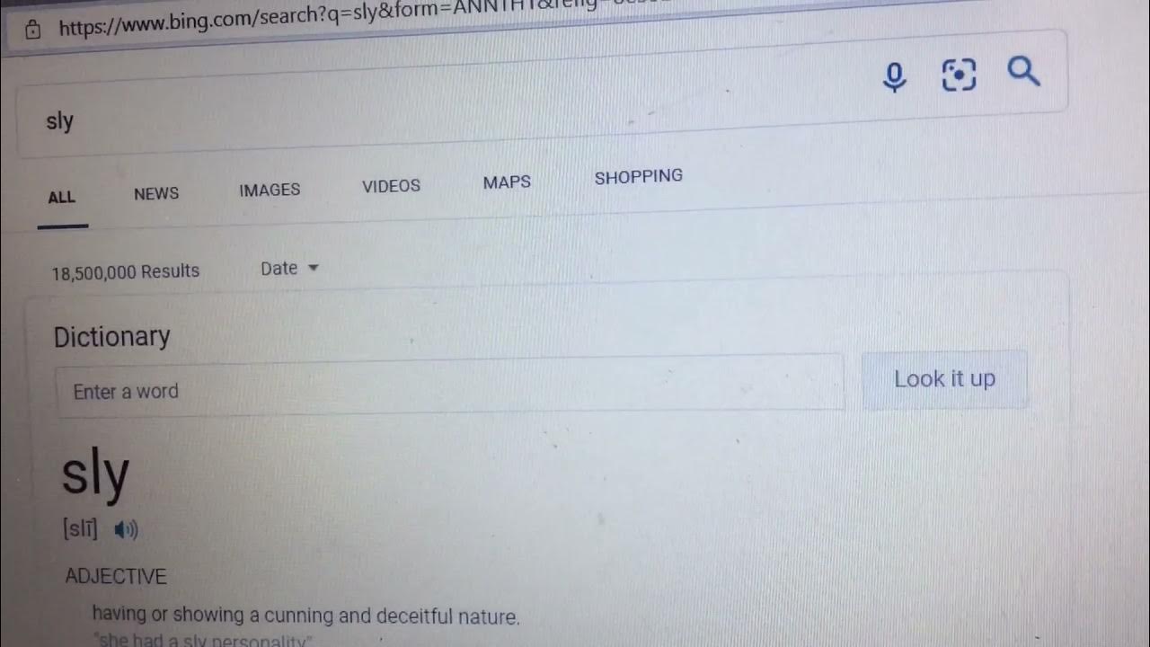 What does sly mean? (Meme) YouTube