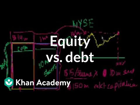 Equity vs. debt | Stocks and bonds | Finance & Capital Markets | Khan Academy