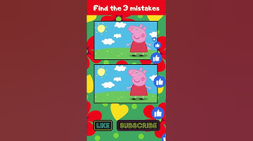 Find the 3 mistakes with Peppa Pig! 🐷👀