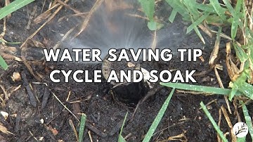 Water Saving Tip: Cycle and Soak