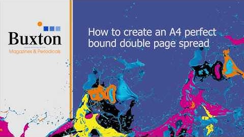 Creating a perfect bound double page spread