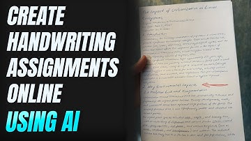 Convert Text to Handwriting Assignment using AI