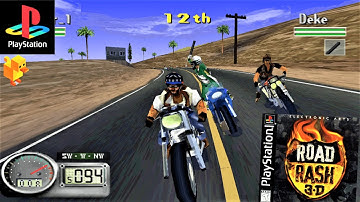 Road Rash 3D (1998) Sony PlayStation (PSX) Gameplay in HD (DuckStation)