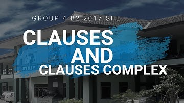 Clauses and Clauses Complex - Tugas SFL Kelompok 4, 25 April 2020