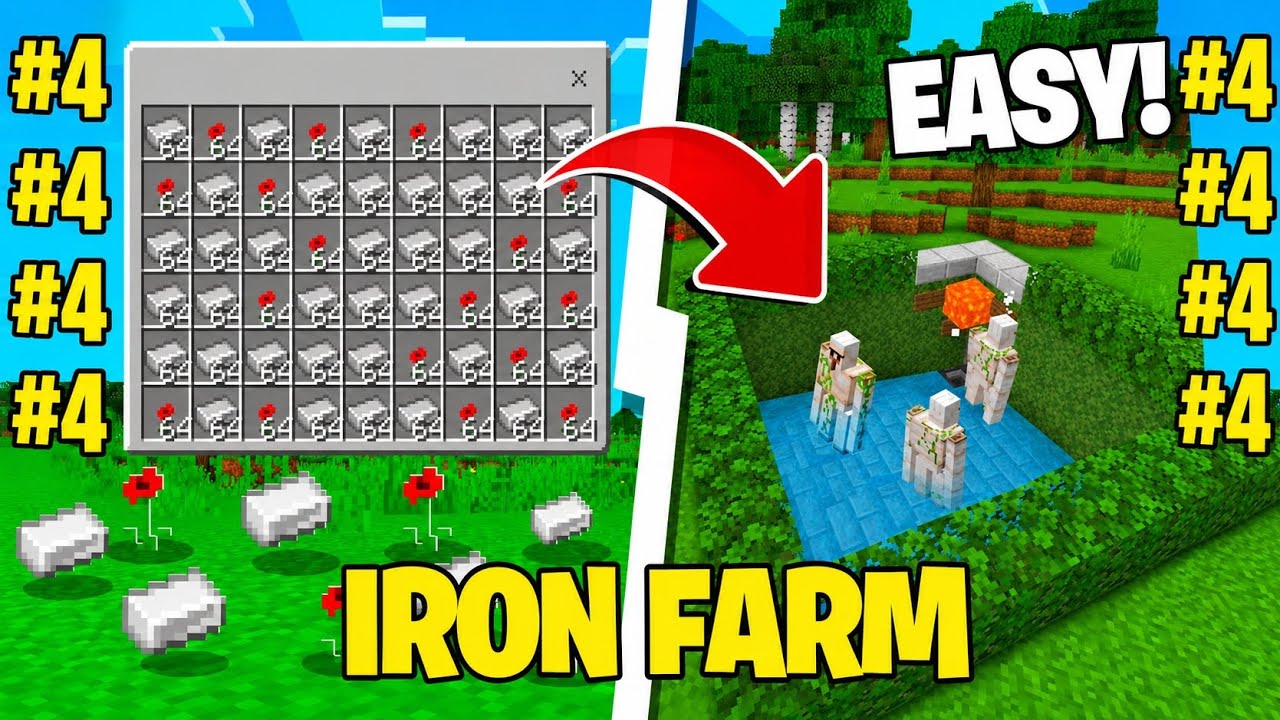 Minecraft survival series #4, in made small iron farm , like and ...