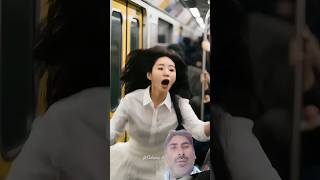 🚇 Shocking Reaction in Seoul Subway  #subway #kdrama #darkfantasymusic #aiart #train