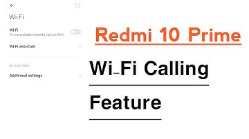 Redmi 10 Prime How To Use Wi Fi Calling